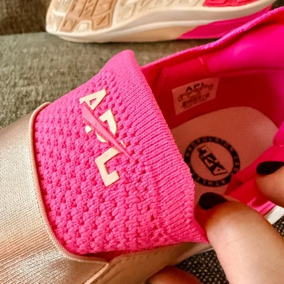 Free People APL Techloom Bliss Sneaker Mesh Pink Rose Dust size 8.5 - Picture 10 of 12